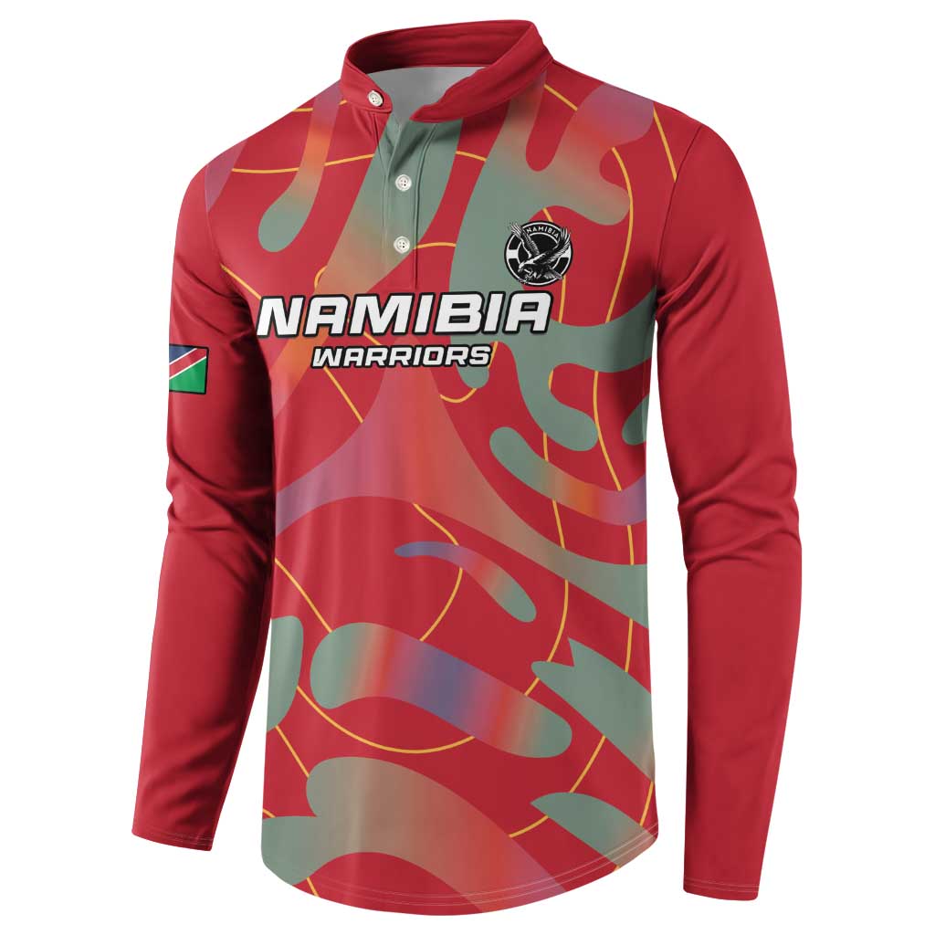 Custom Namibia Football Button Sweatshirt Go Namibia Warriors - Wonder Print Shop