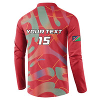 Custom Namibia Football Button Sweatshirt Go Namibia Warriors - Wonder Print Shop