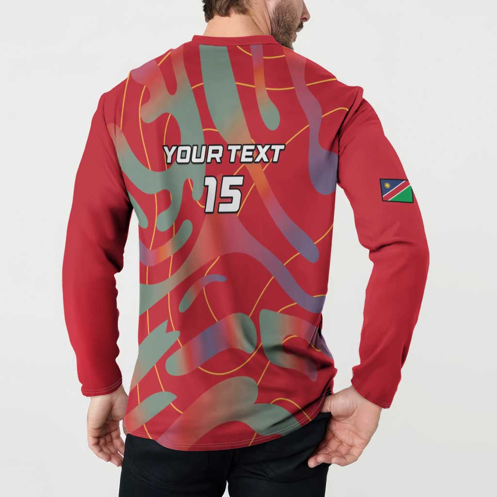 Custom Namibia Football Button Sweatshirt Go Namibia Warriors - Wonder Print Shop