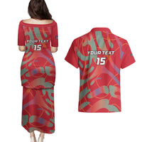 Custom Namibia Football Couples Matching Puletasi and Hawaiian Shirt Go Namibia Warriors - Wonder Print Shop