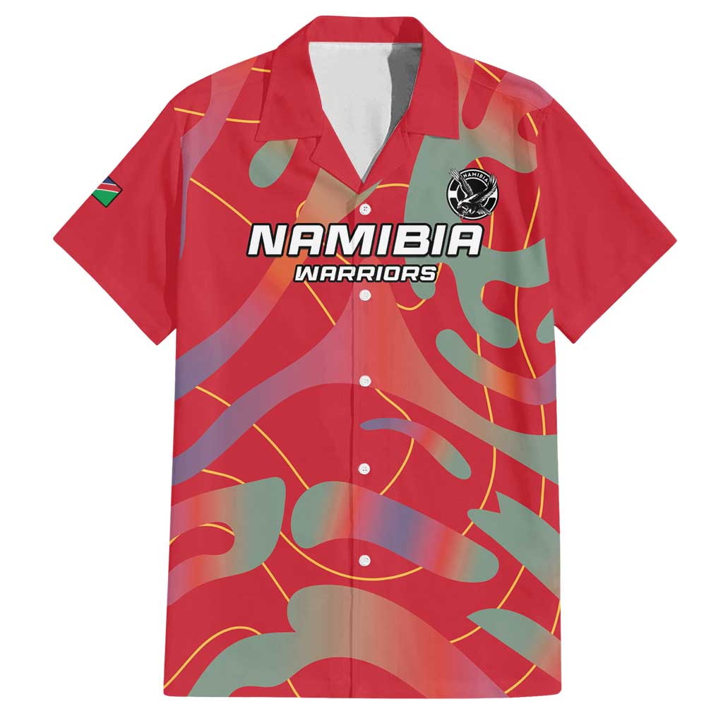 Custom Namibia Football Family Matching Long Sleeve Bodycon Dress and Hawaiian Shirt Go Namibia Warriors - Wonder Print Shop