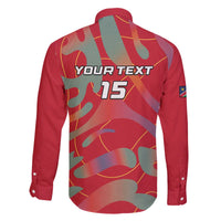 Custom Namibia Football Family Matching Off The Shoulder Long Sleeve Dress and Hawaiian Shirt Go Namibia Warriors - Wonder Print Shop