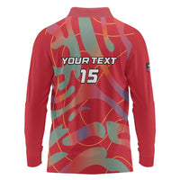 Custom Namibia Football Long Sleeve Polo Shirt Go Namibia Warriors - Wonder Print Shop