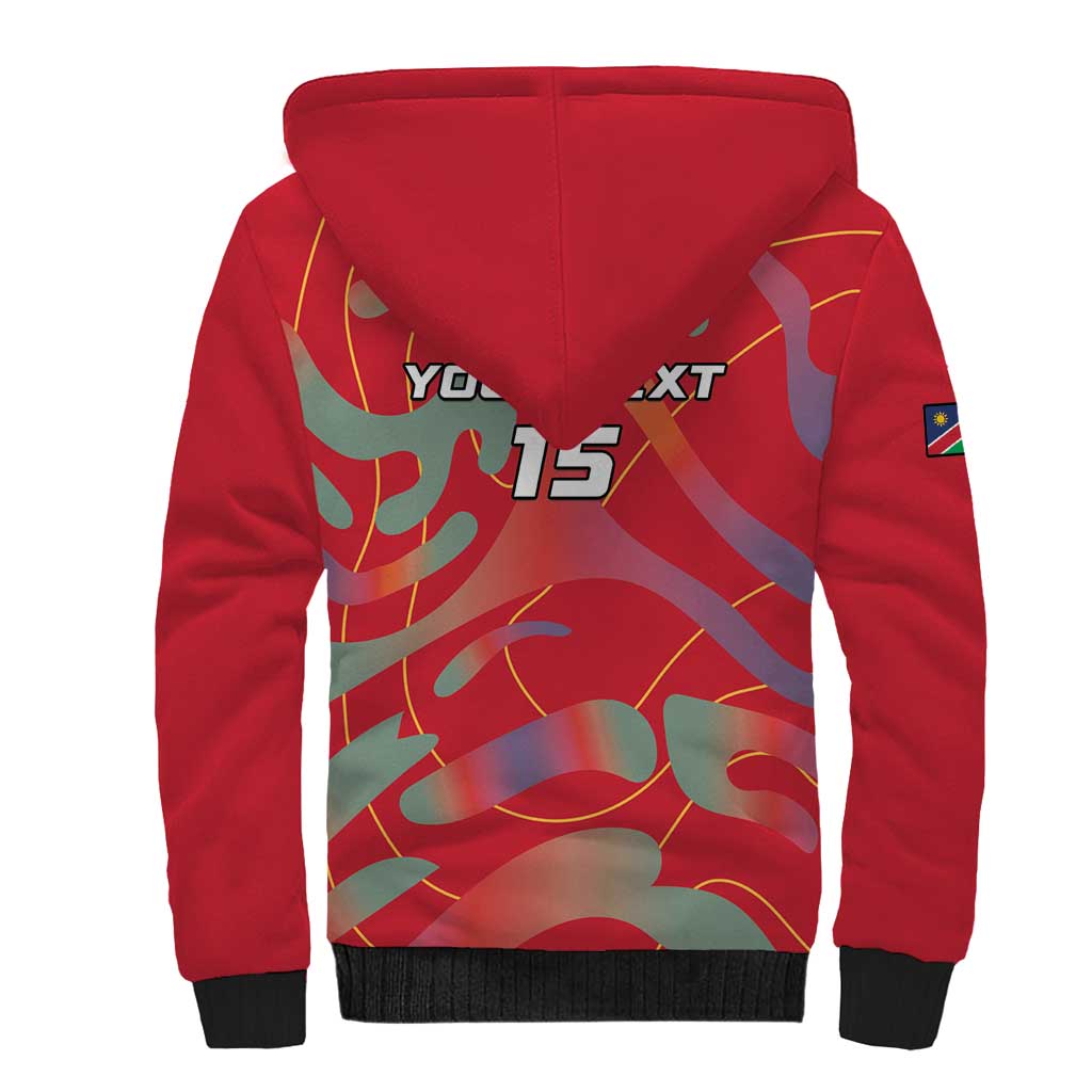 Custom Namibia Football Sherpa Hoodie Go Namibia Warriors - Wonder Print Shop
