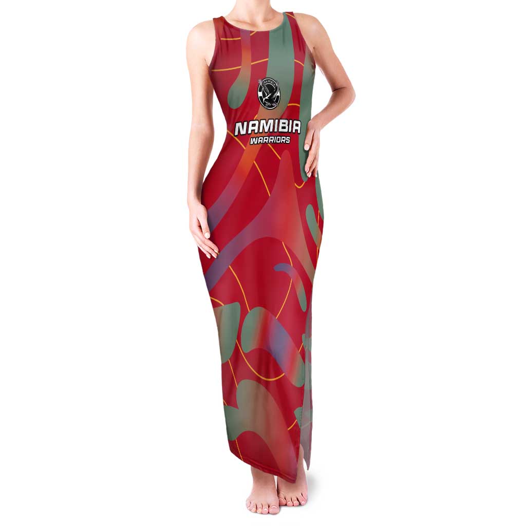 Custom Namibia Football Tank Maxi Dress Go Namibia Warriors - Wonder Print Shop