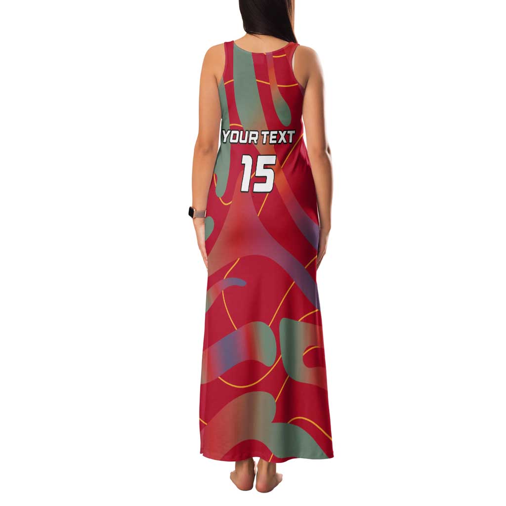 Custom Namibia Football Tank Maxi Dress Go Namibia Warriors - Wonder Print Shop