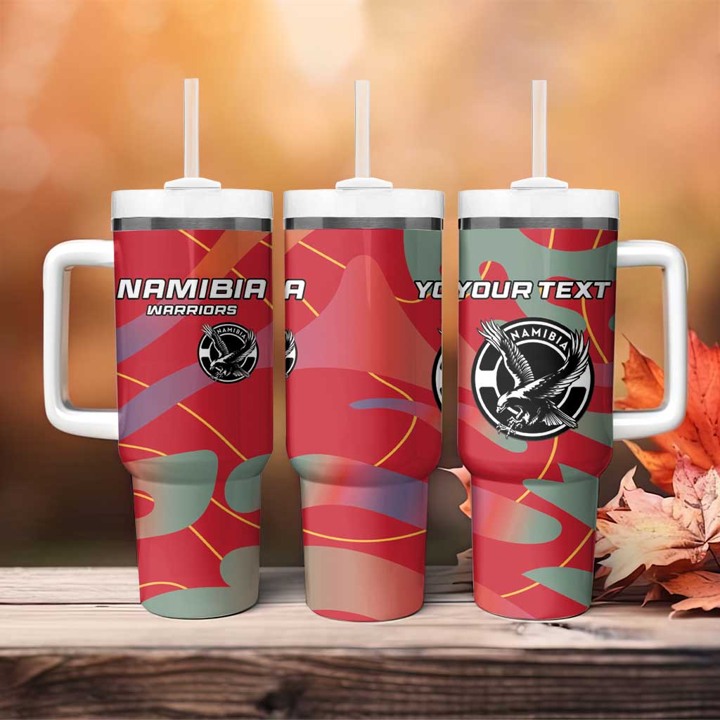 Custom Namibia Football Tumbler With Handle Go Namibia Warriors - Wonder Print Shop