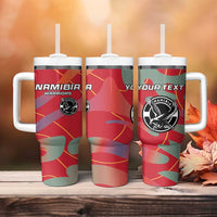 Custom Namibia Football Tumbler With Handle Go Namibia Warriors - Wonder Print Shop