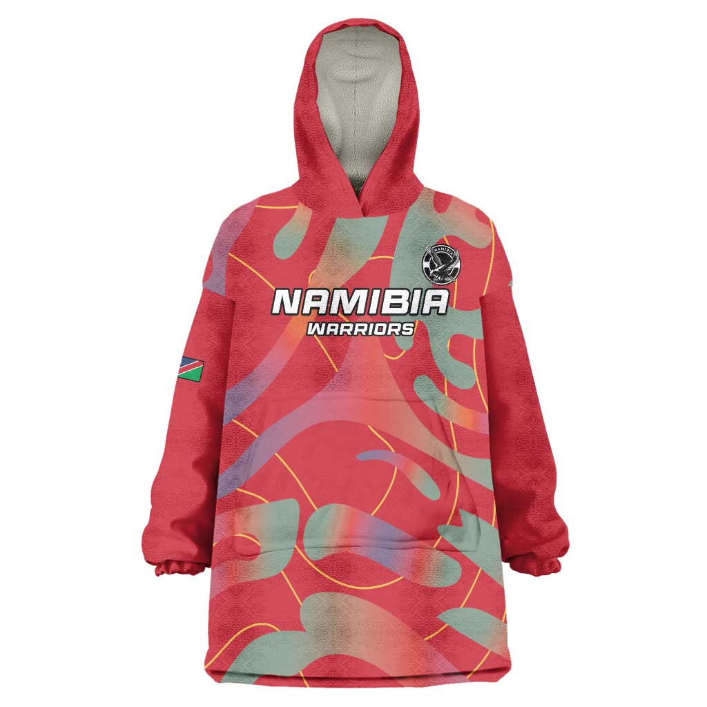Custom Namibia Football Wearable Blanket Hoodie Go Namibia Warriors - Wonder Print Shop
