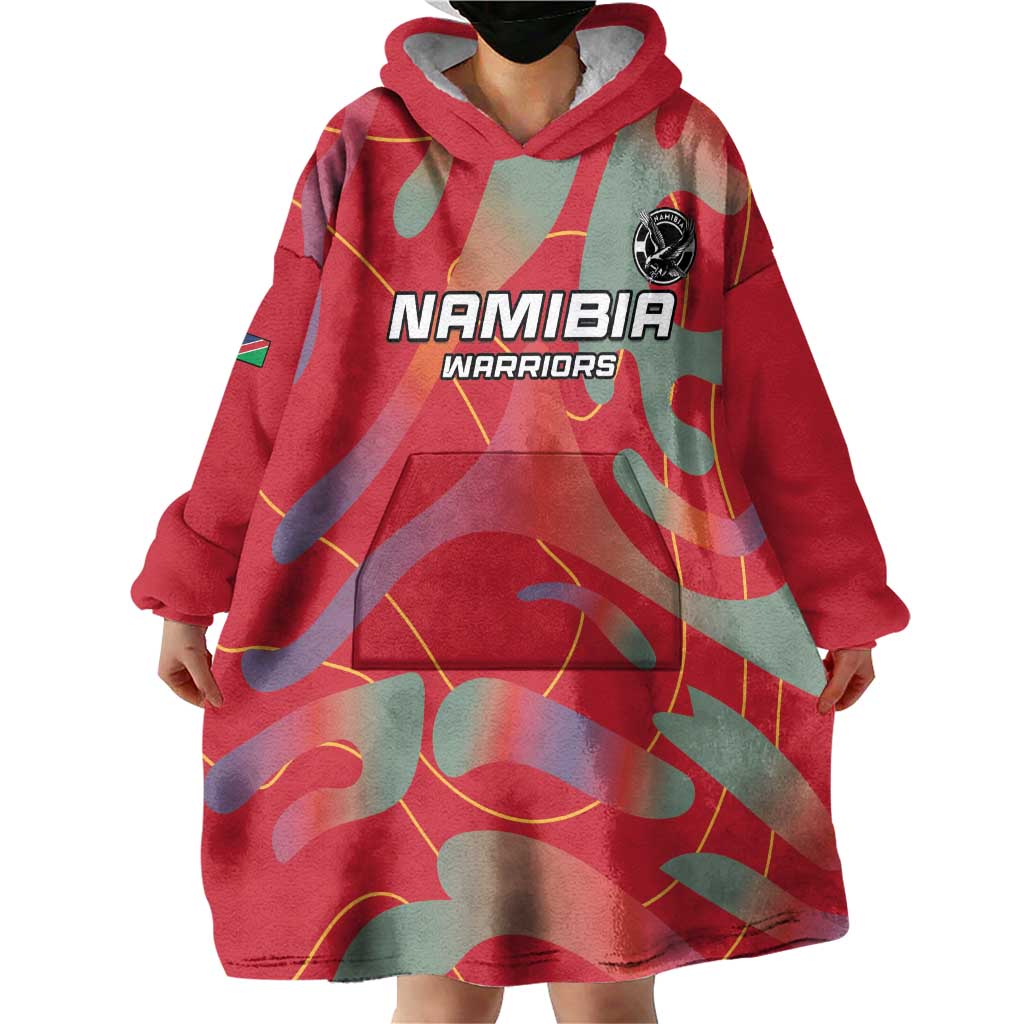 Custom Namibia Football Wearable Blanket Hoodie Go Namibia Warriors - Wonder Print Shop