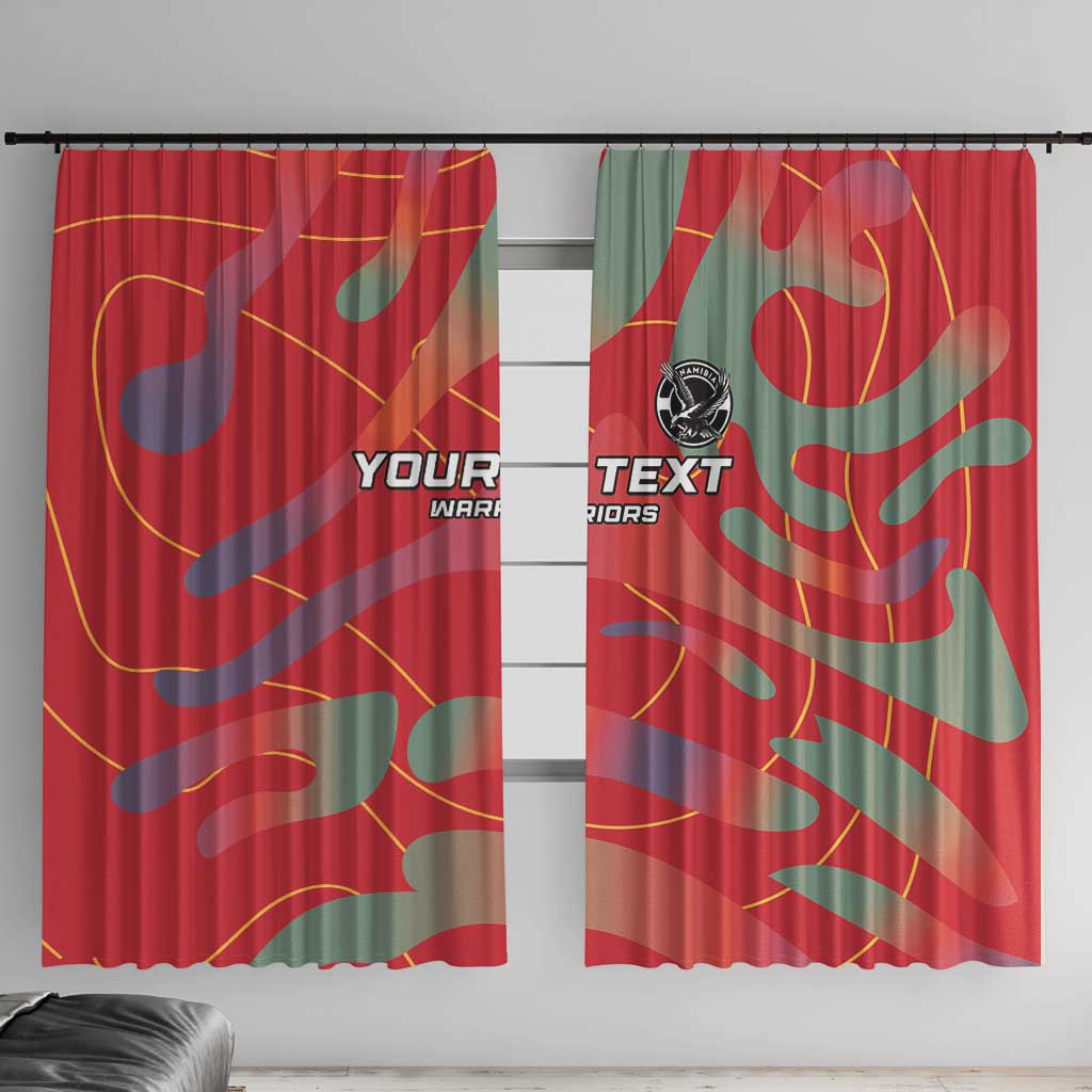 Custom Namibia Football Window Curtain Go Namibia Warriors - Wonder Print Shop