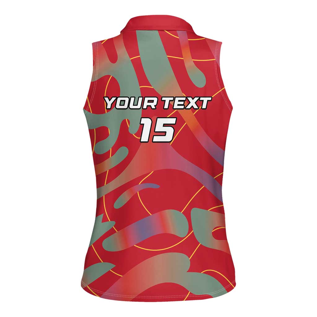 Custom Namibia Football Women Sleeveless Polo Shirt Go Namibia Warriors - Wonder Print Shop