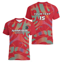 Custom Namibia Football Women V-Neck T-Shirt Go Namibia Warriors - Wonder Print Shop