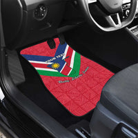 Personalised Namibia Independence Day Car Mats Coat Of Arms With Flag Map - Wonder Print Shop