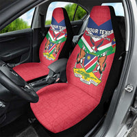 Personalised Namibia Independence Day Car Seat Cover Coat Of Arms With Flag Map - Wonder Print Shop
