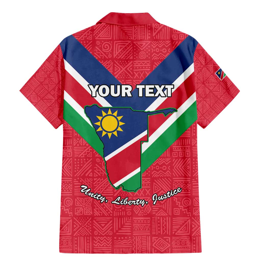 Personalised Namibia Independence Day Family Matching Mermaid Dress and Hawaiian Shirt Coat Of Arms With Flag Map - Wonder Print Shop