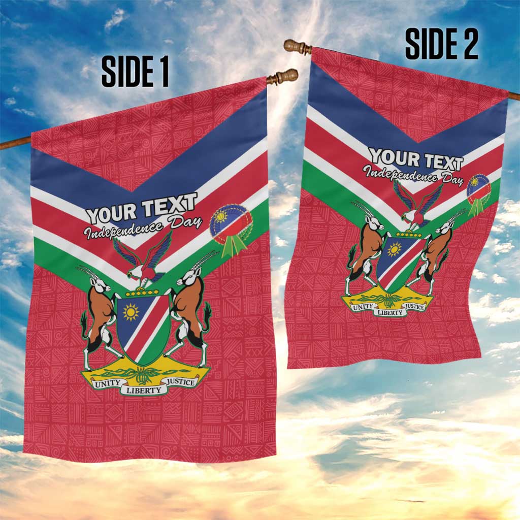 Personalised Namibia Independence Day Garden Flag Coat Of Arms With Flag Map - Wonder Print Shop