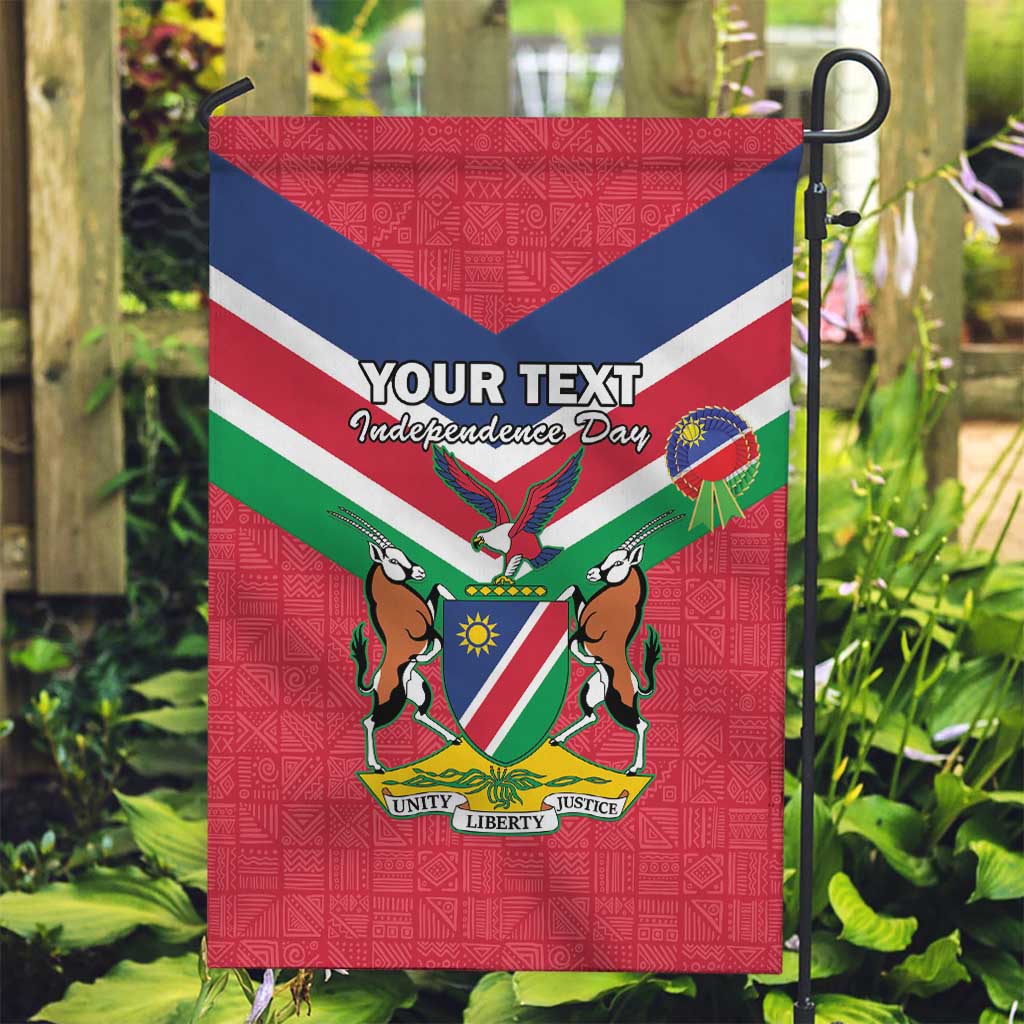 Personalised Namibia Independence Day Garden Flag Coat Of Arms With Flag Map - Wonder Print Shop