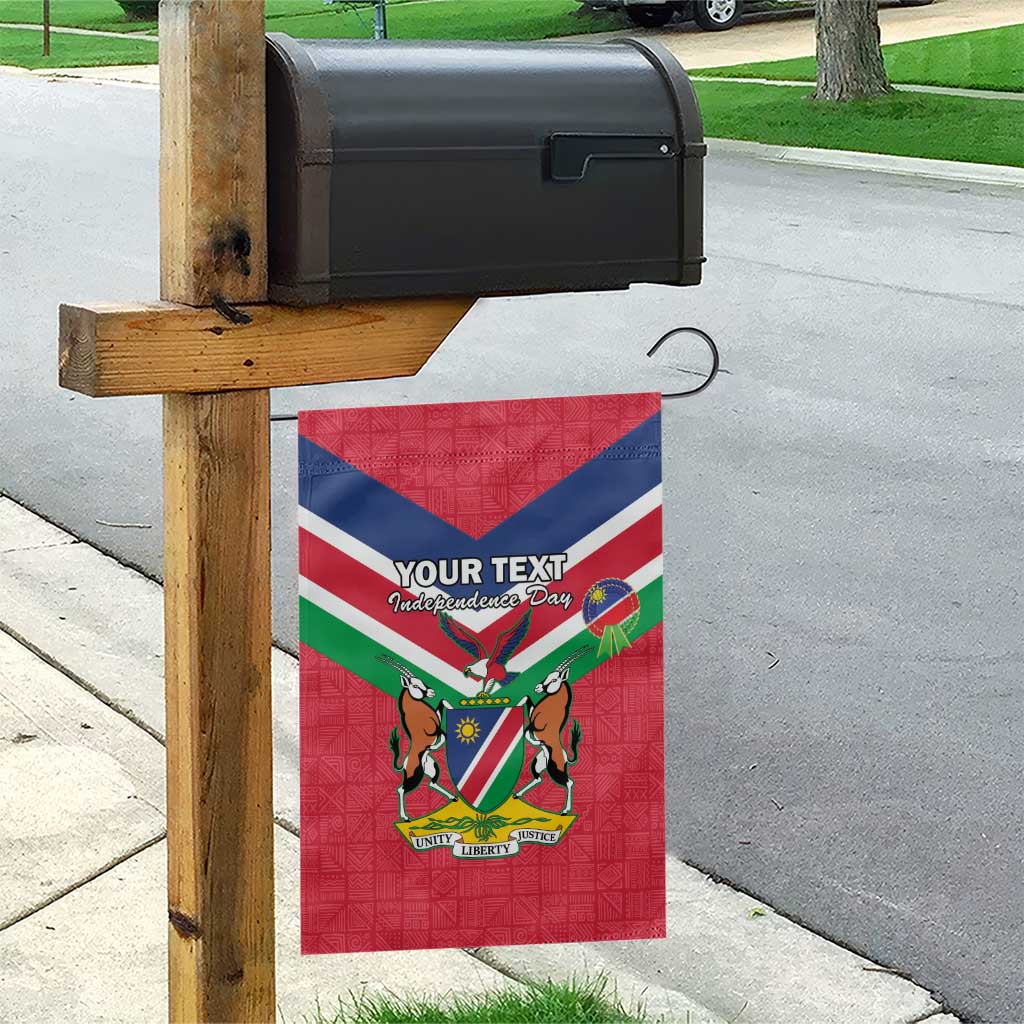 Personalised Namibia Independence Day Garden Flag Coat Of Arms With Flag Map - Wonder Print Shop