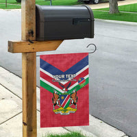Personalised Namibia Independence Day Garden Flag Coat Of Arms With Flag Map - Wonder Print Shop