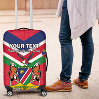 Personalised Namibia Independence Day Luggage Cover Coat Of Arms With Flag Map - Wonder Print Shop