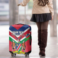 Personalised Namibia Independence Day Luggage Cover Coat Of Arms With Flag Map - Wonder Print Shop