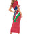 Personalised Namibia Independence Day Short Sleeve Bodycon Dress Coat Of Arms With Flag Map - Wonder Print Shop