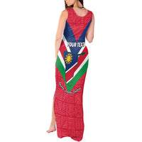 Personalised Namibia Independence Day Tank Maxi Dress Coat Of Arms With Flag Map - Wonder Print Shop
