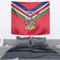 Personalised Namibia Independence Day Tapestry Coat Of Arms With Flag Map - Wonder Print Shop