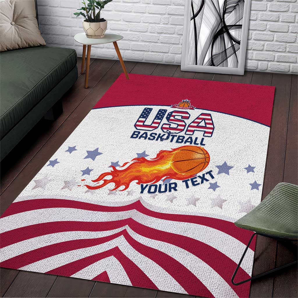 Custom United States Basketball Area Rug Go Champions