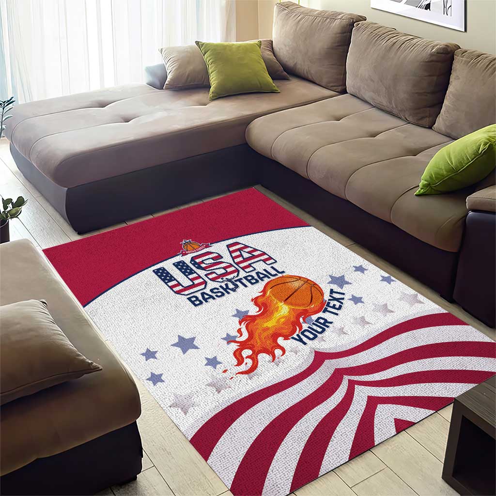 Custom United States Basketball Area Rug Go Champions