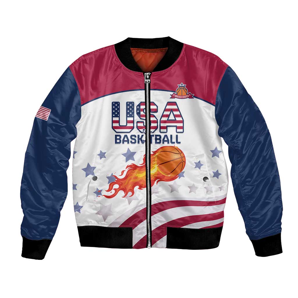 Custom United States Basketball Bomber Jacket Go Champions