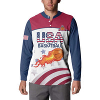 Custom United States Basketball Button Sweatshirt Go Champions