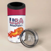 Custom United States Basketball 4 in 1 Can Cooler Tumbler Go Champions