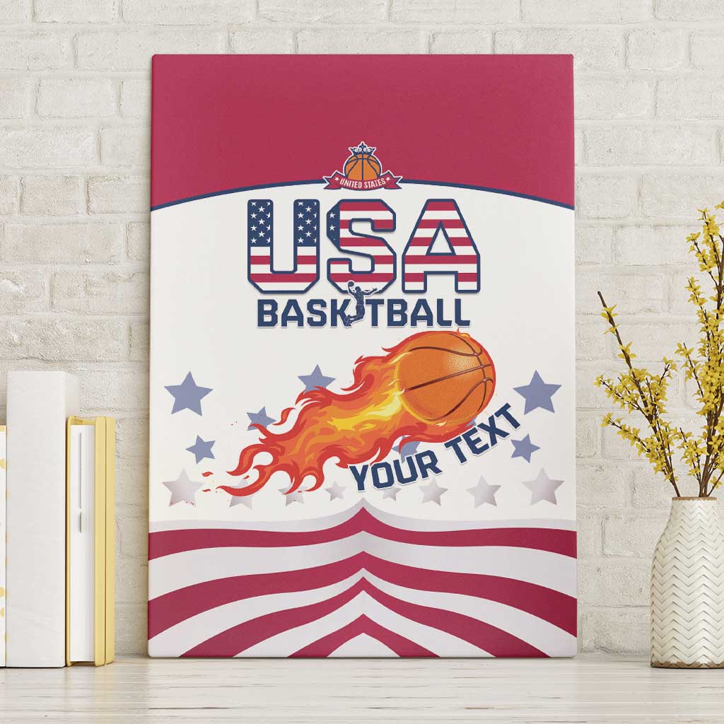 Custom United States Basketball Canvas Wall Art Go Champions