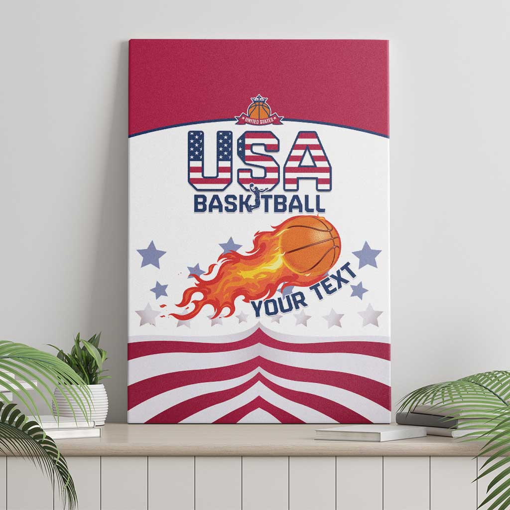Custom United States Basketball Canvas Wall Art Go Champions