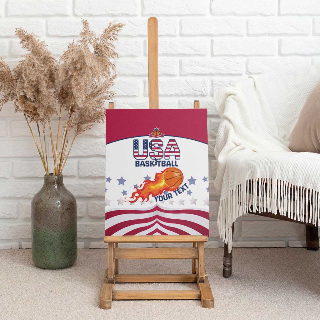 Custom United States Basketball Canvas Wall Art Go Champions