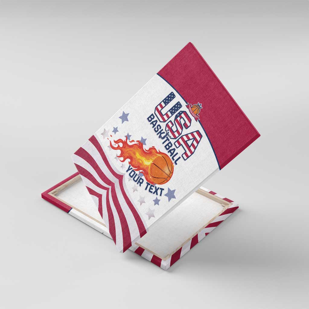 Custom United States Basketball Canvas Wall Art Go Champions