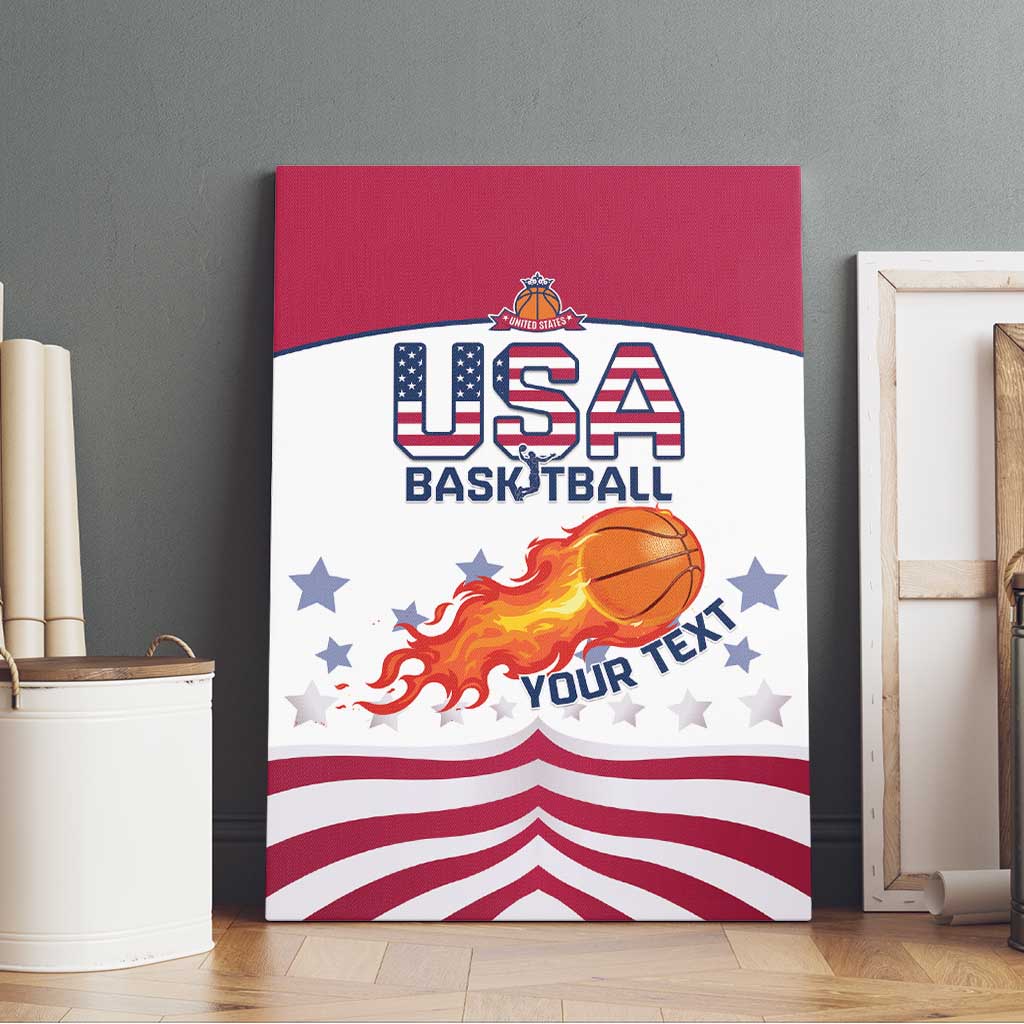 Custom United States Basketball Canvas Wall Art Go Champions