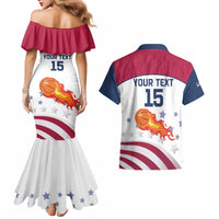 Custom United States Basketball Couples Matching Mermaid Dress and Hawaiian Shirt Go Champions