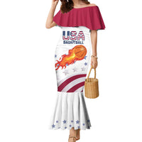 Custom United States Basketball Family Matching Mermaid Dress and Hawaiian Shirt Go Champions
