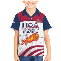 Custom United States Basketball Family Matching Mermaid Dress and Hawaiian Shirt Go Champions