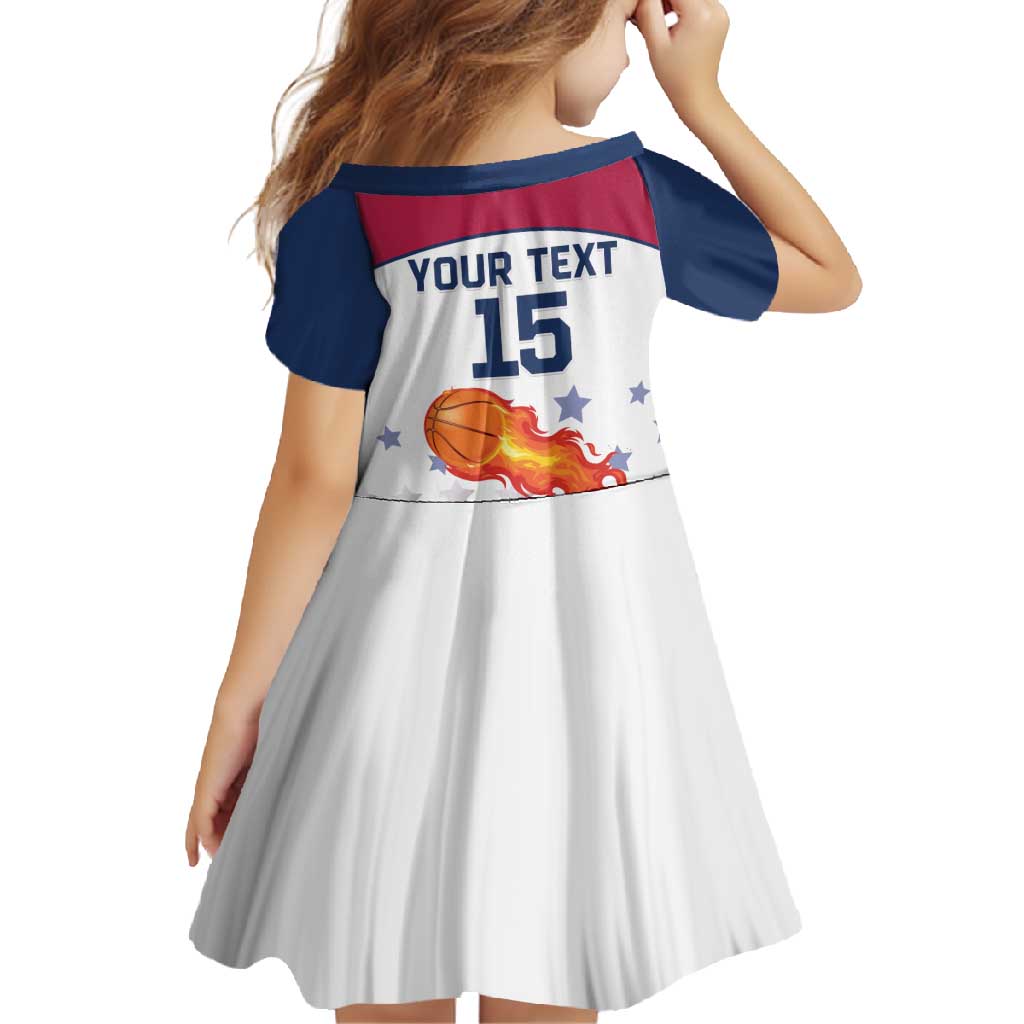 Custom United States Basketball Family Matching Off Shoulder Maxi Dress and Hawaiian Shirt Go Champions