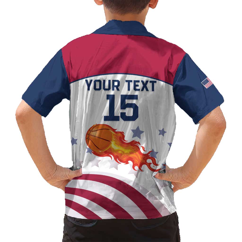 Custom United States Basketball Family Matching Off Shoulder Short Dress and Hawaiian Shirt Go Champions