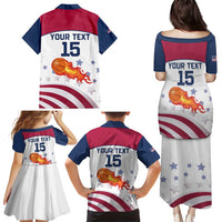 Custom United States Basketball Family Matching Puletasi and Hawaiian Shirt Go Champions