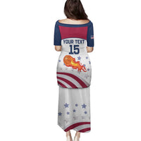 Custom United States Basketball Family Matching Puletasi and Hawaiian Shirt Go Champions