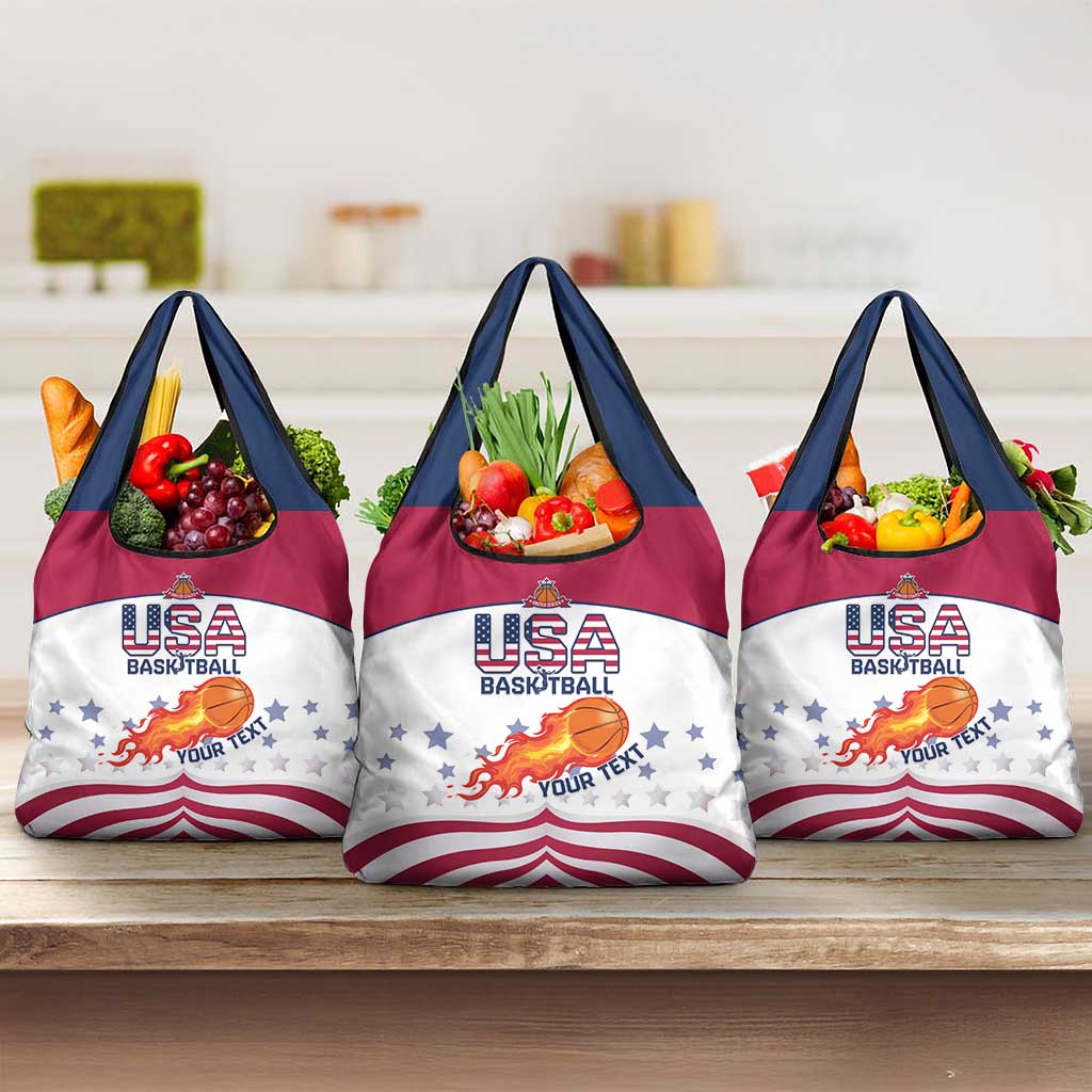 Custom United States Basketball Grocery Bag Go Champions