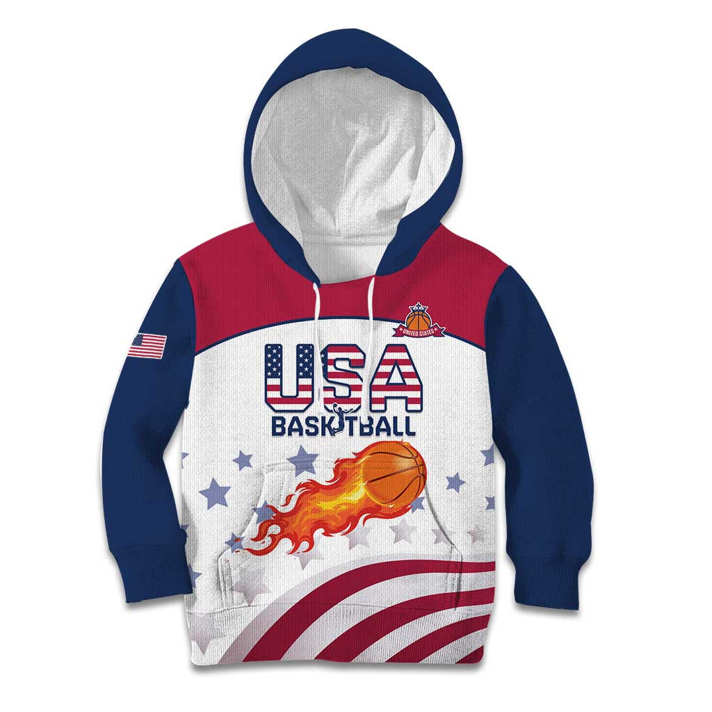 Custom United States Basketball Kid Hoodie Go Champions LT15