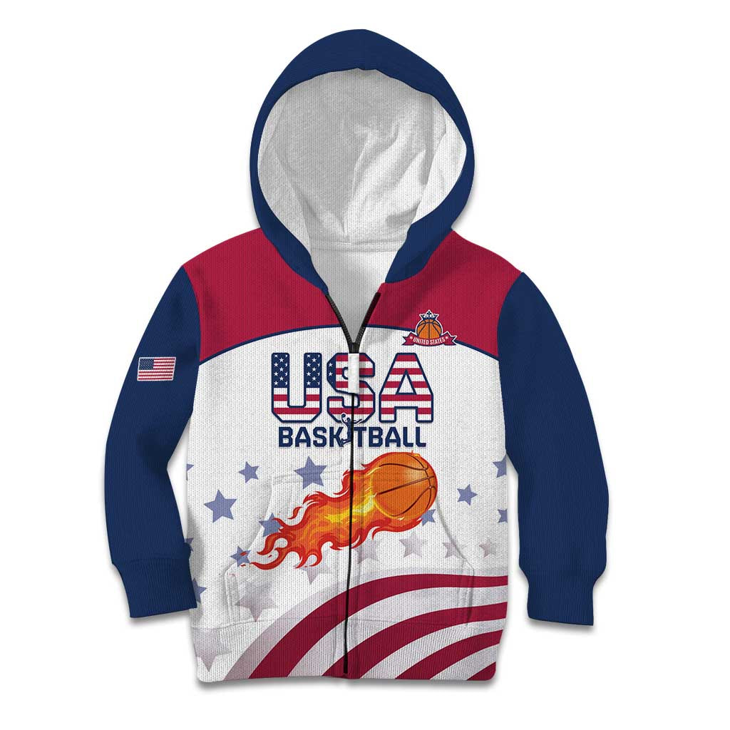 Custom United States Basketball Kid Hoodie Go Champions LT15