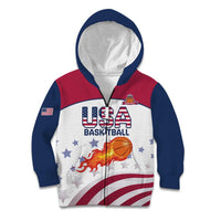 Custom United States Basketball Kid Hoodie Go Champions LT15